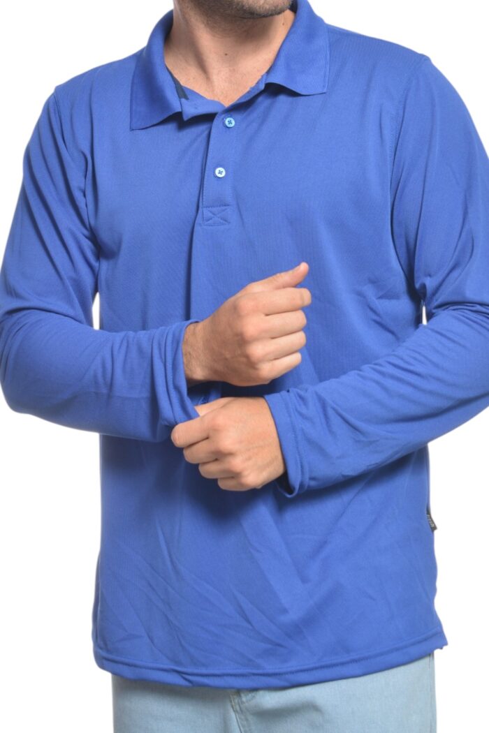 Playera Tipo Polo Manga Larga - imagen 1