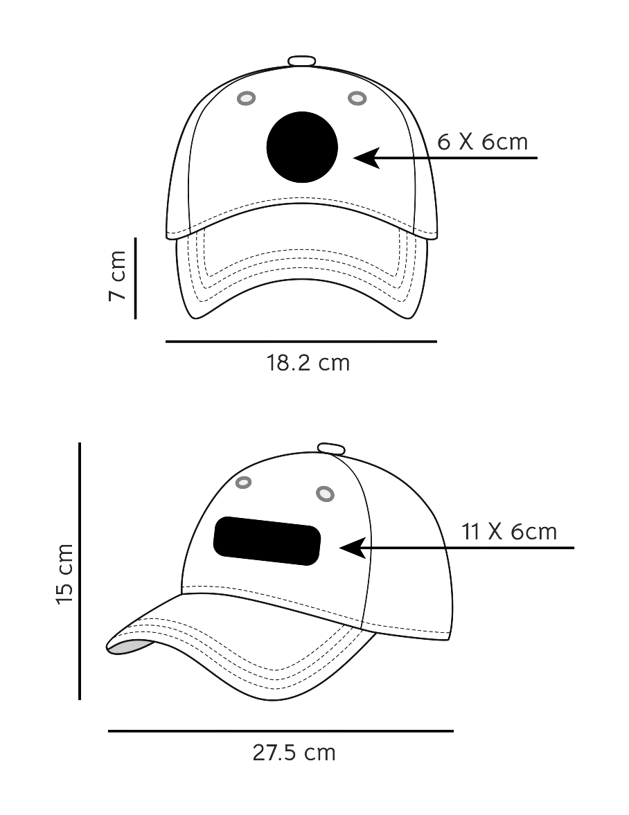 Diagrama técnico de GORRA PREMIUM NU TACTO DURAZNO Y AJUSTE…