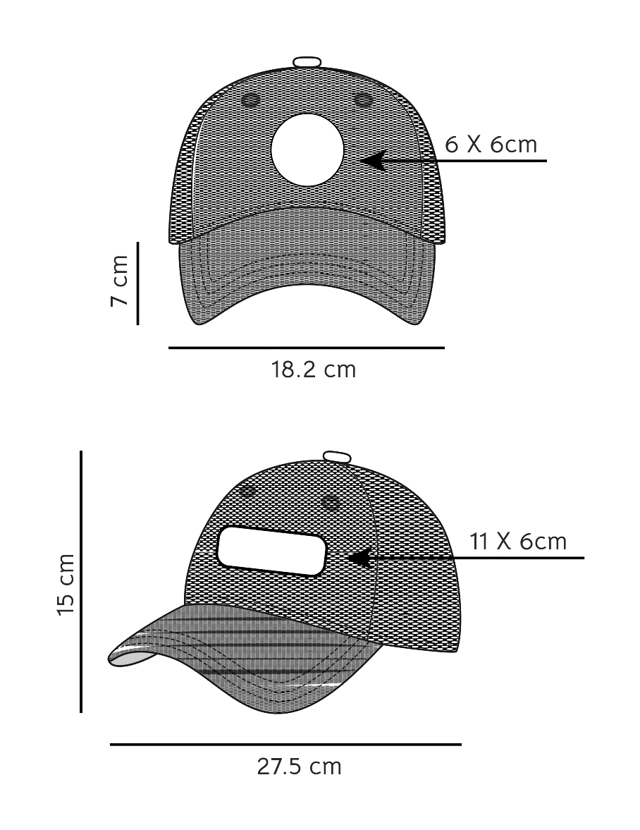 Diagrama técnico de GORRA PREMIUM SIGMA FRESH TELA