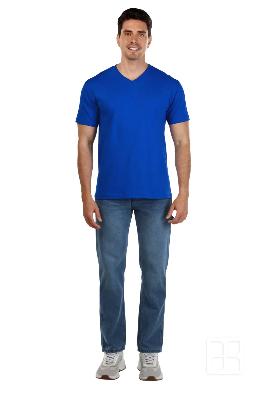 PLAYERA CUELLO V MANGA CORTA HOMBRE - imagen 1