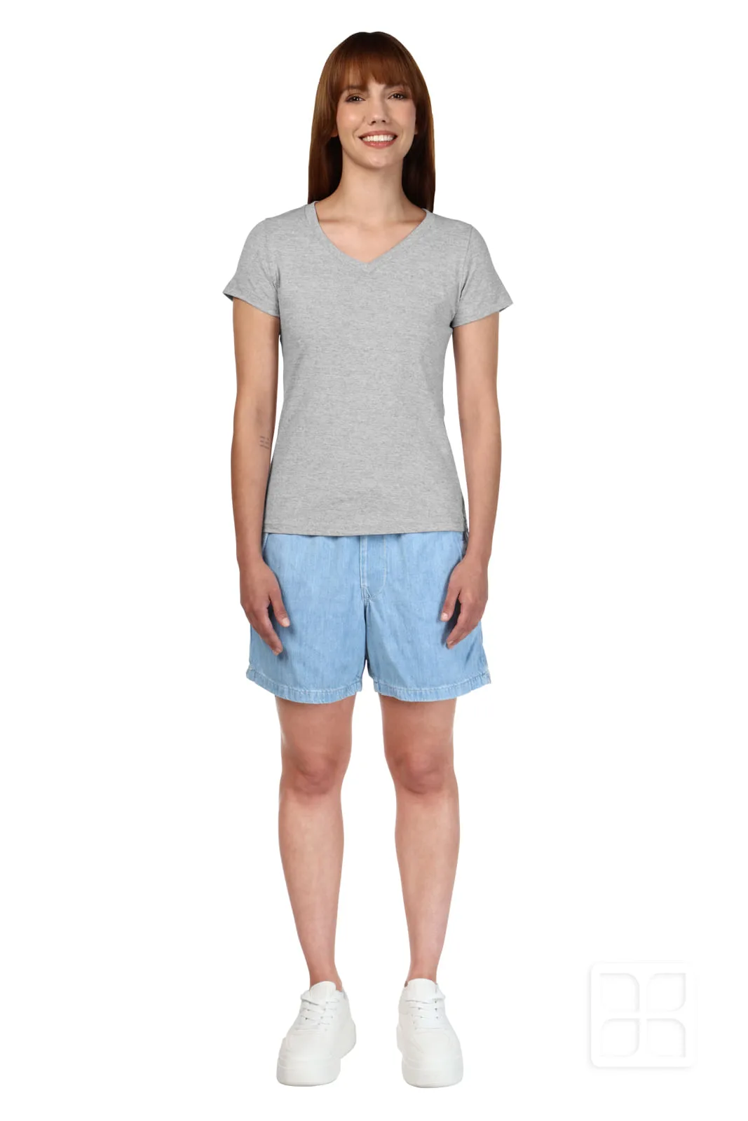 PLAYERA CUELLO V MANGA CORTA MUJER