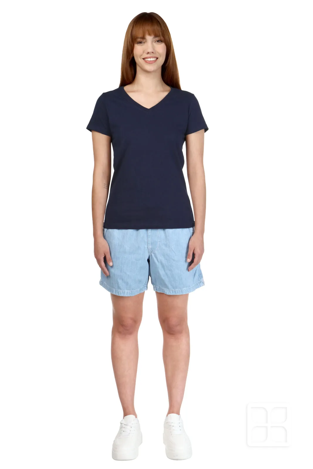 PLAYERA CUELLO V MANGA CORTA MUJER